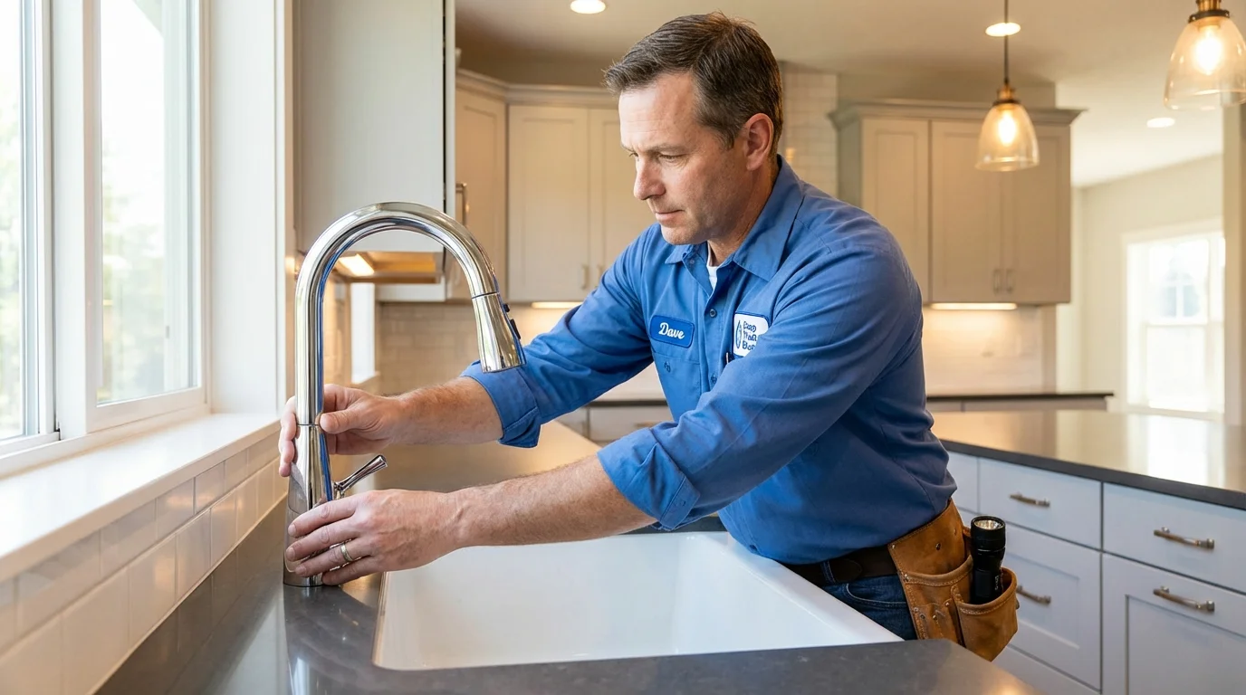 Kitchen faucet installation by Johns Plumbing LLC in Mullica Hill